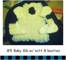 #5 Baby bib w/ mitts&booties